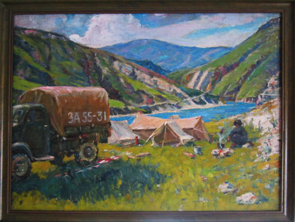  Турлагерь на озере Кезеной Ам.   Ю.А. Шевченко 1956 год
