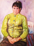 Шевченко Ю.А. "Женщина в салатной кофте" 1973