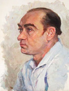 Шевченко Ю. А. "Мужской портрет в белом" 1961