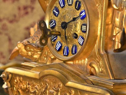 Часы каминные с боем. Шпиатр. Франция ХIХ век