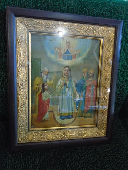 Икона в киоте Покров Пресвятой Богородицы. Юг России. ХIХ век