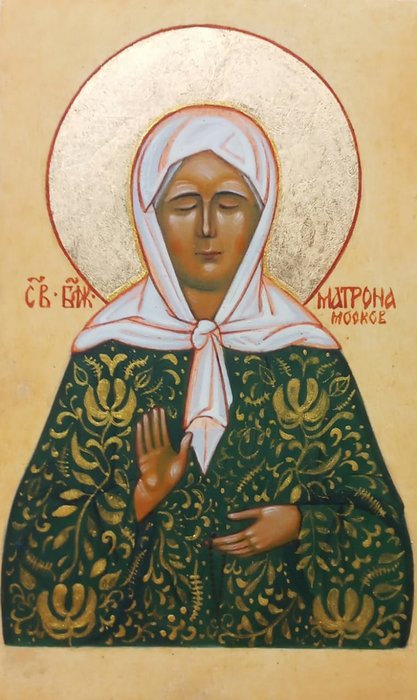 Икона Святой Матроны Московской.Работа Фатьянова Светлана Геннадьевна