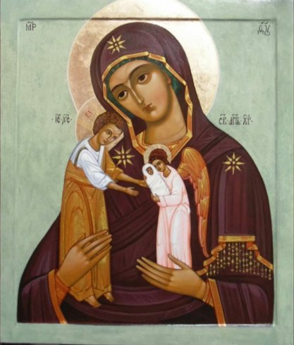  Икона Пресвятой Богородицы Скорбящая об убиенных во чреве младенцах, автор Фатьянова Светлана Геннадьевна